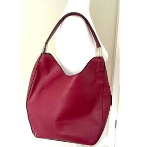 Alfani RED Bangle Hobo Shoulder Bag Faux-Leather Silver Tone Hardware